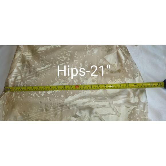 Capri Mon Cheri Silk Dress Sz 10 Ivory Tiered Burnout Wedding Old Money Luxury - Picture 15 of 16